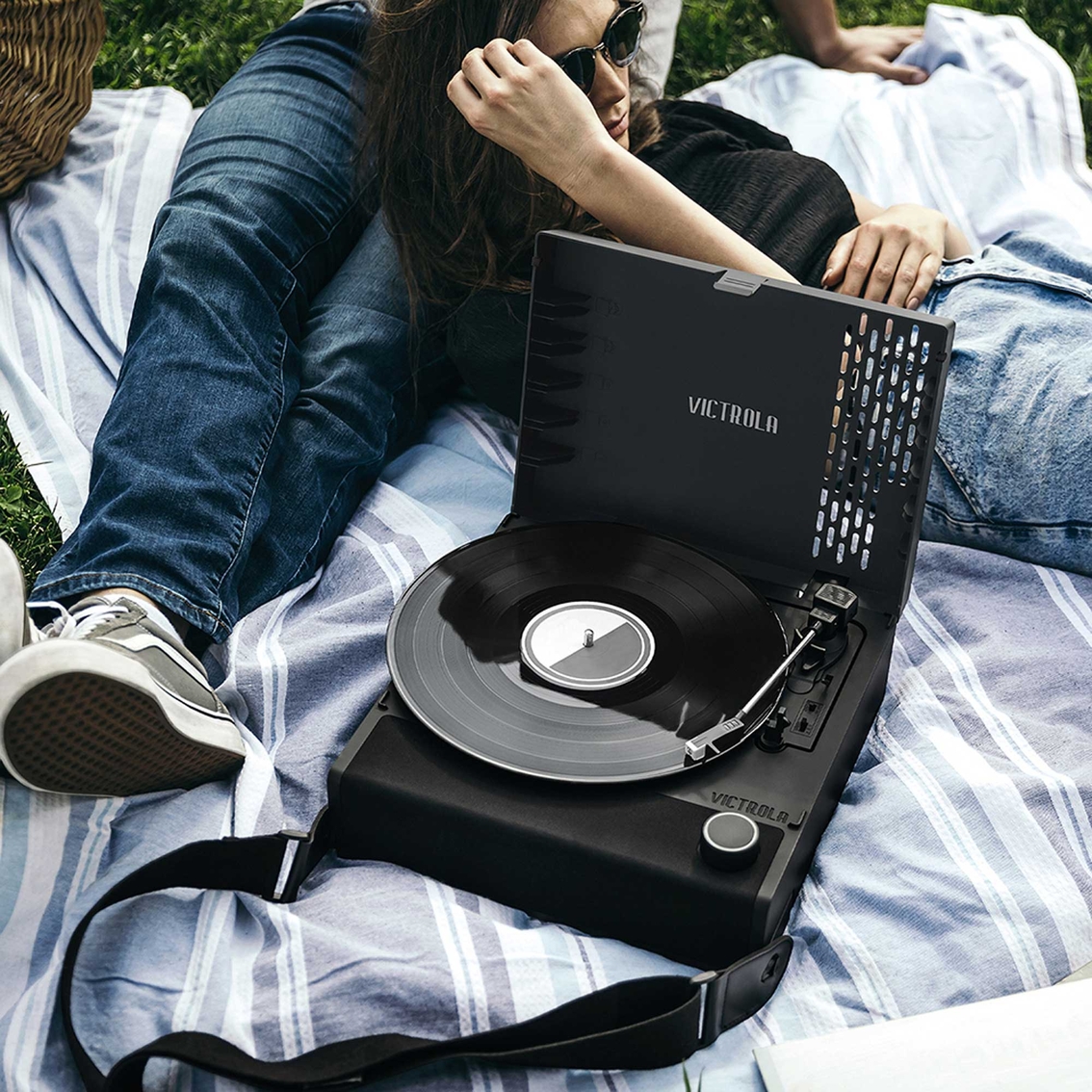 Victrola Revolution GO Portable Rechargeable Record Player - Image 5 of 6