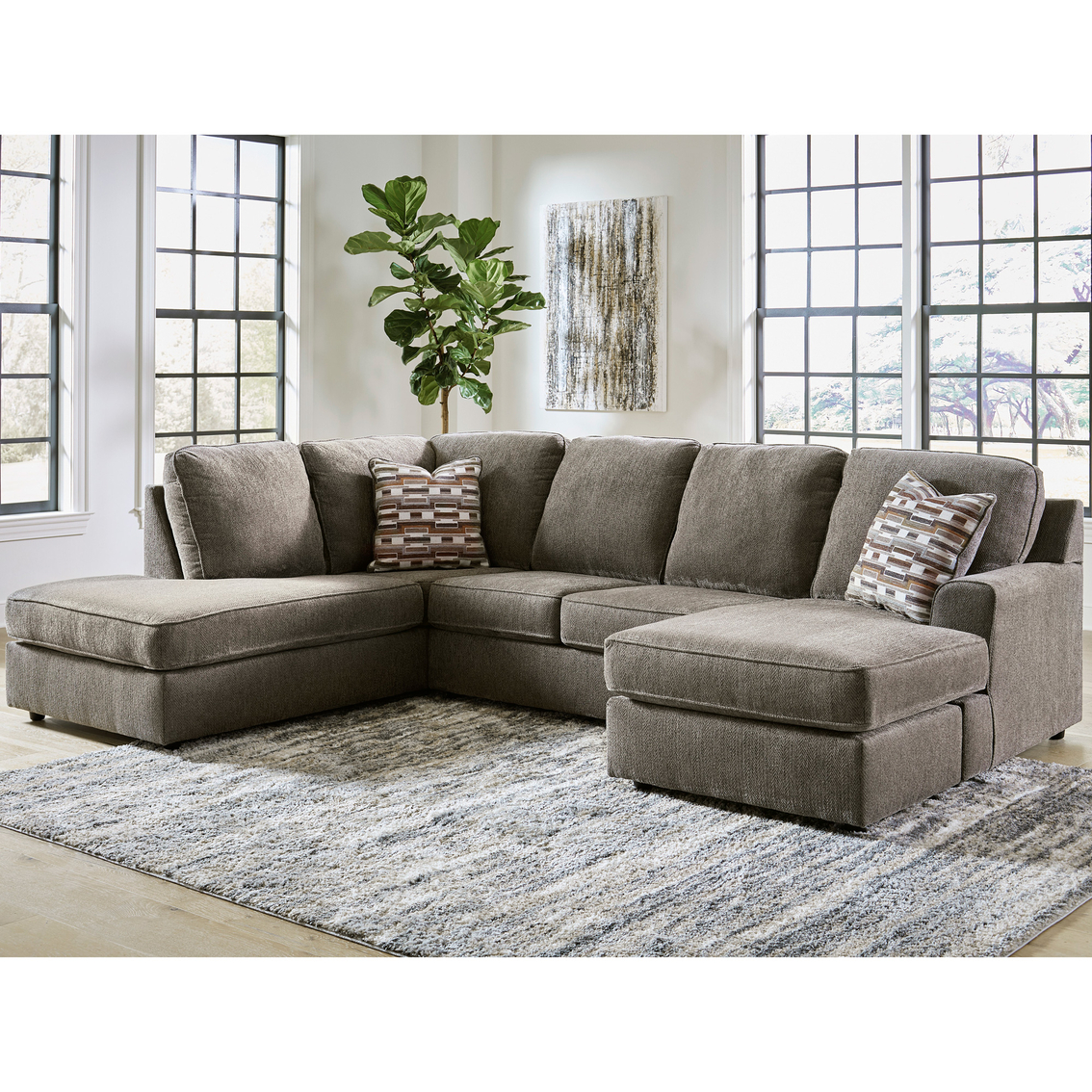 Signature Design by Ashley O'Phannon Sectional with Chaise - Image 2 of 3