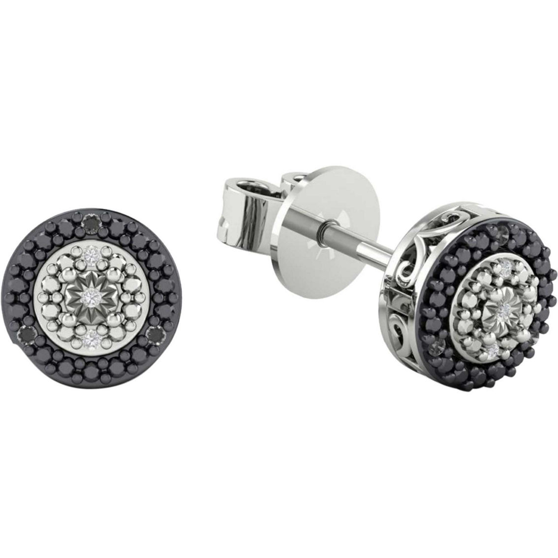 Sterling Silver Diamond Accent Earrings and Pendant Set - Image 3 of 3