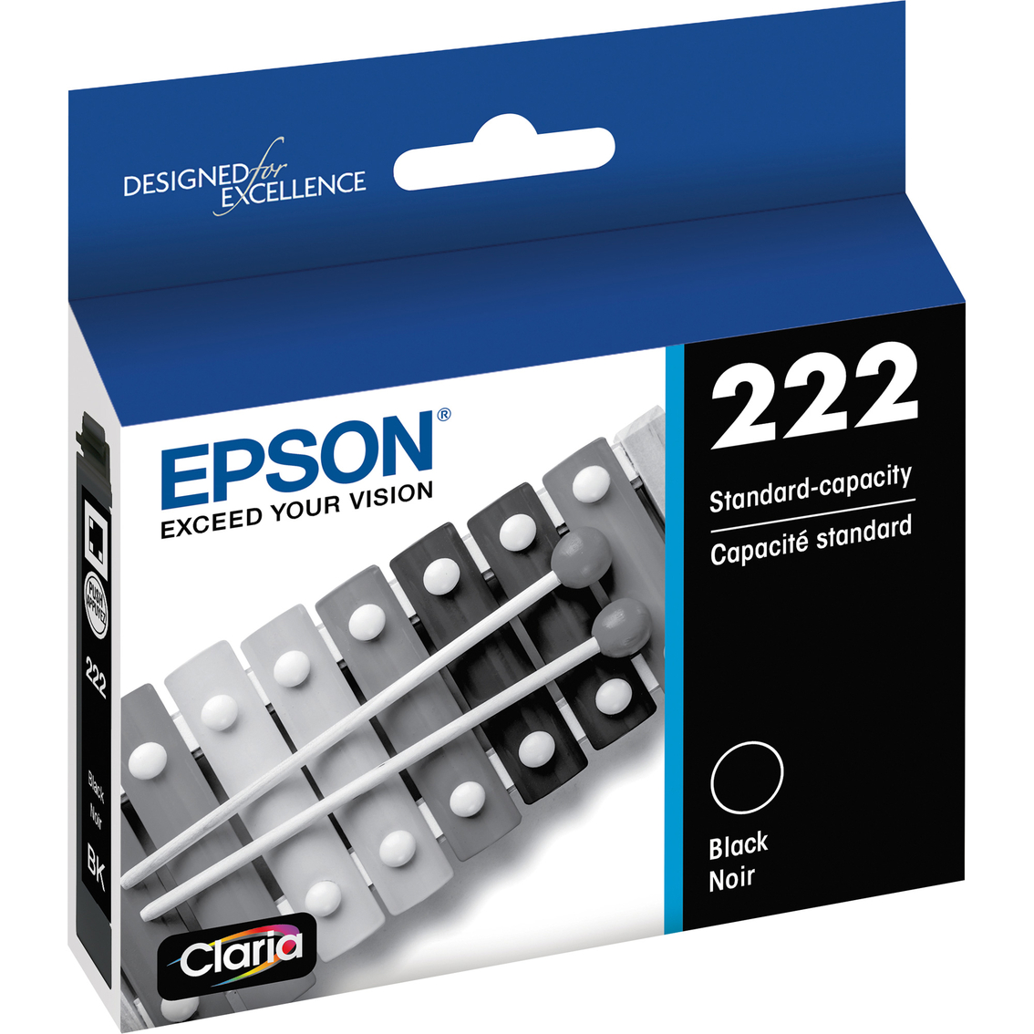 Epson T222 Black Ink Cartridge, Standard Capacity with Sensor - Image 2 of 2
