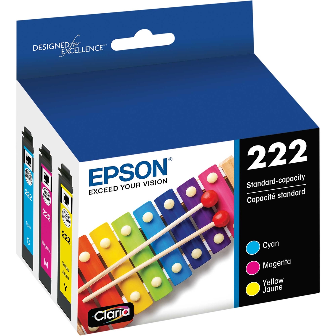 Epson T222 Color Multi Pack Ink Cartridge Standard Capacity - Image 2 of 2
