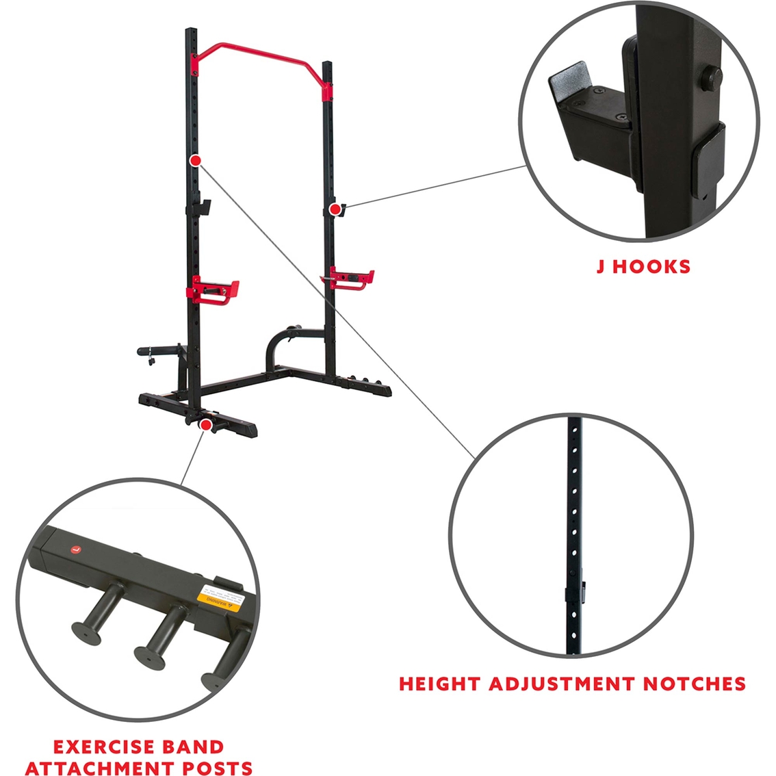 Sunny Health and Fitness Power Zone Squat Stand - Image 4 of 7