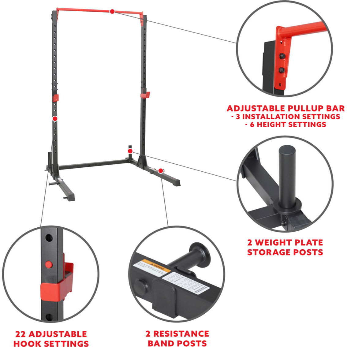 Sunny Health and Fitness Essential Power Rack - Image 4 of 8