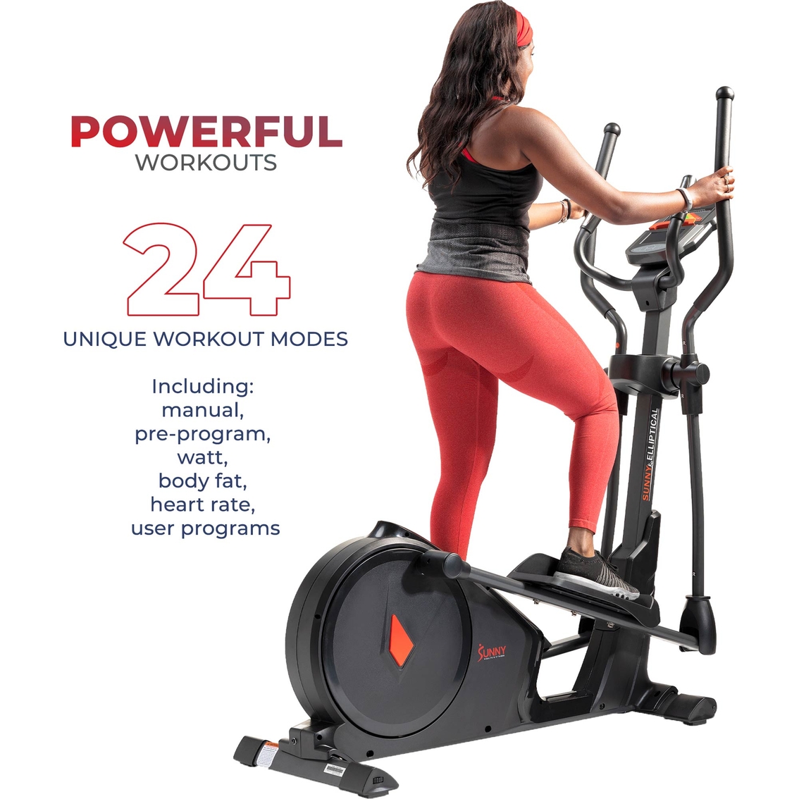 Sunny Health and Fitness Premium Elliptical Exercise Machine Smart Trainer - Image 9 of 10