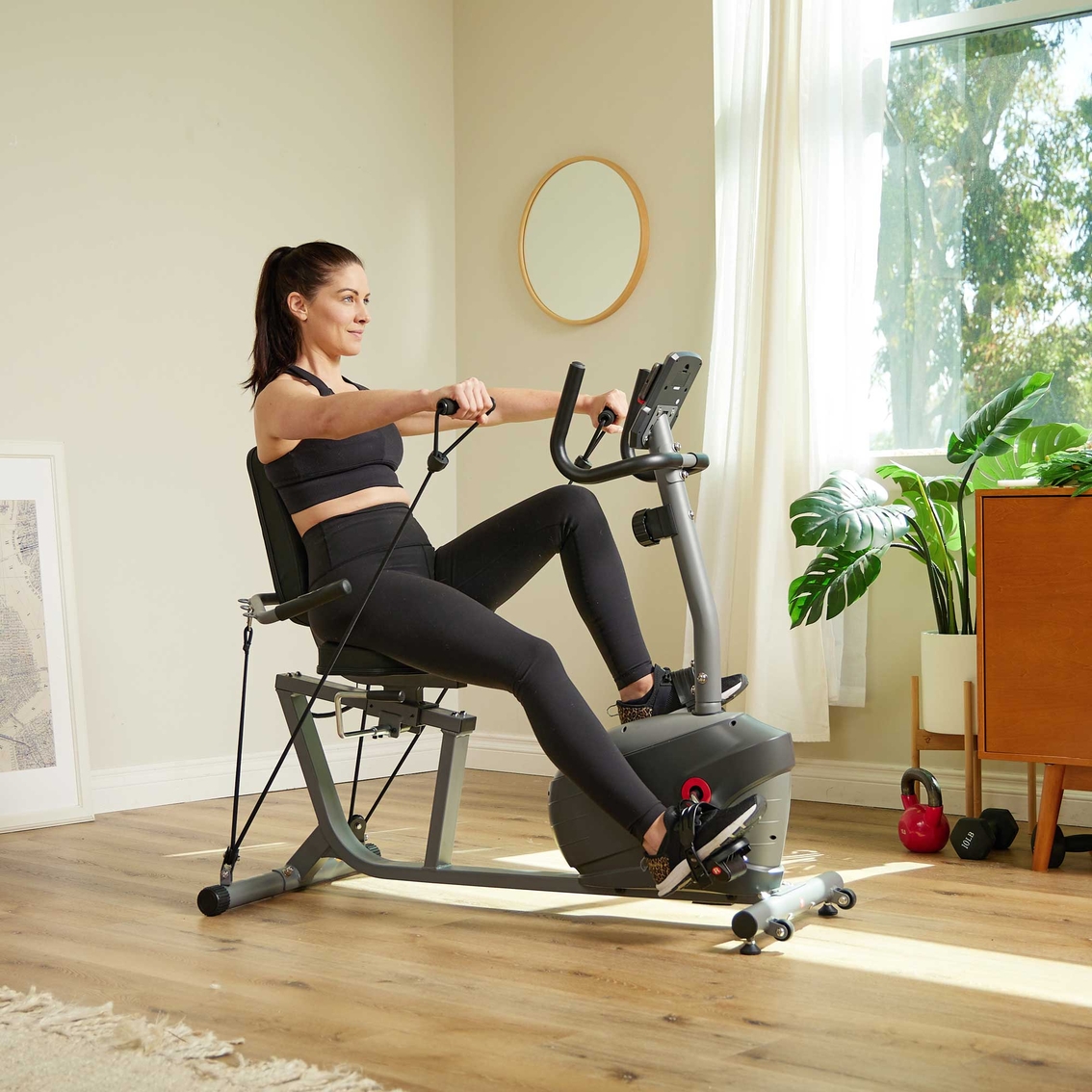 Sunny Health and Fitness Performance Interactive Series Recumbent Exercise Bike - Image 10 of 10