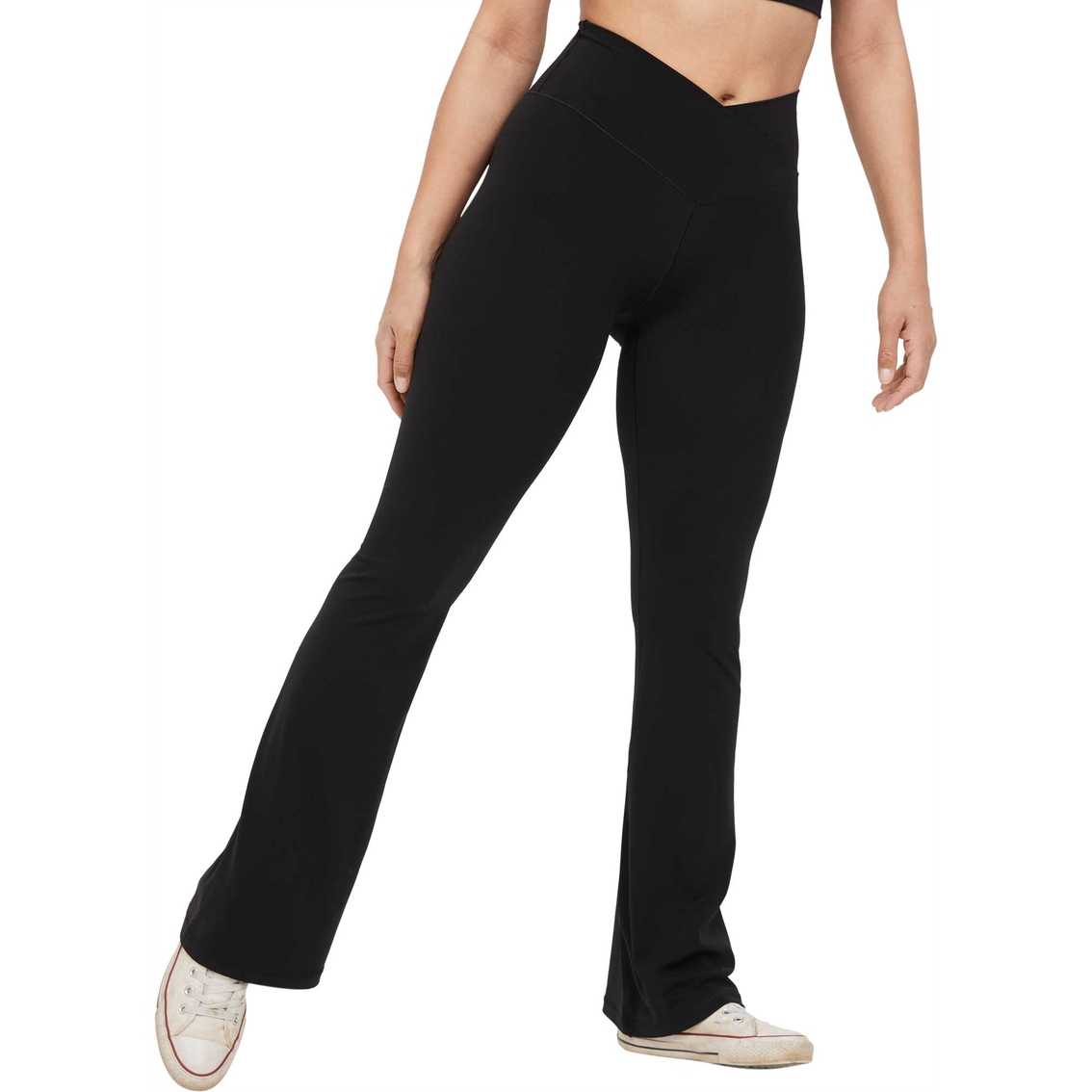 Offline By Aerie Juniors Real Me High Waisted Crossover Flare Leggings, Leggings, Clothing & Accessories