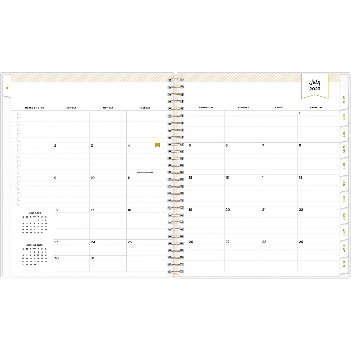 Bluesky Rugby Stripe Black Frosted Planning Calendar Daily/Monthly 8 x 10 in. - Image 2 of 3