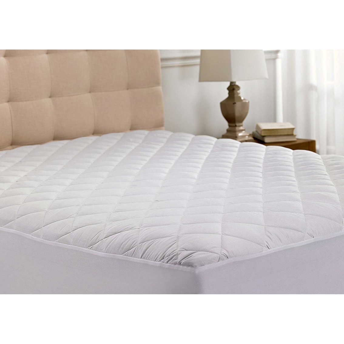 Beauty Sleep Quilted Hypoallergenic Mattress Pad, Mattress Pads &  Protectors, Household