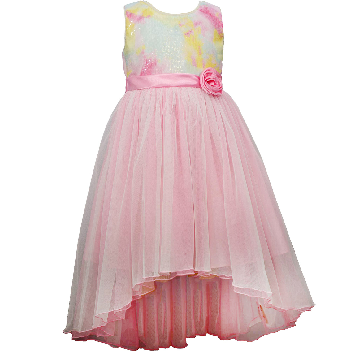Bonnie Jean Little Girls Lace Bodice High Low Ballerina Dress | Girls 4 ...