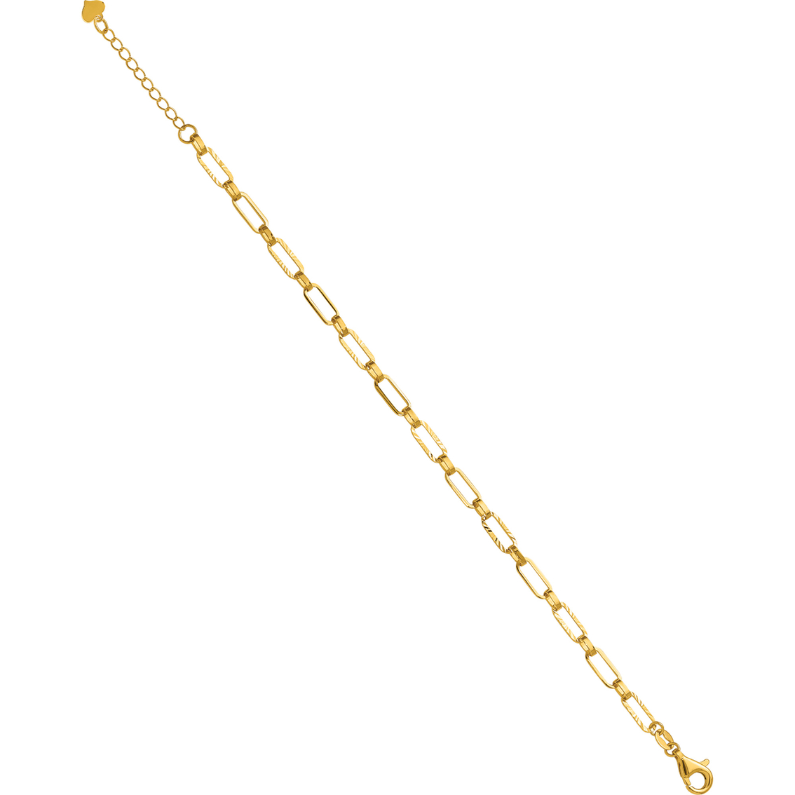 24K Pure Gold 24K Yellow Gold Paperclip Link Bracelet - Image 3 of 5