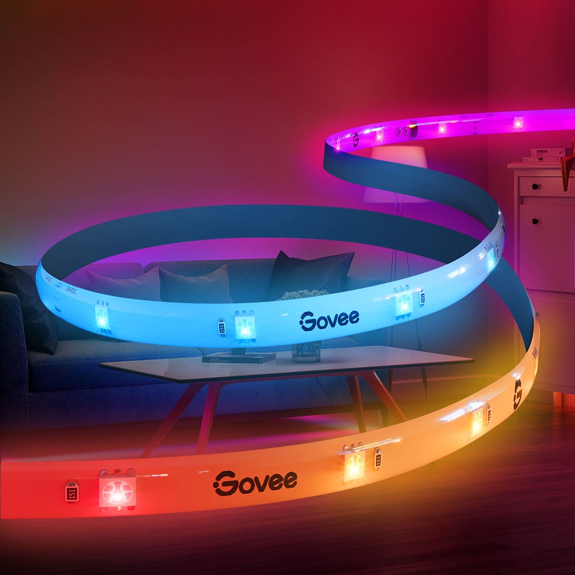 Govee 24.6 ft. Wi-Fi RGBIC LED Strip Light - Image 8 of 8