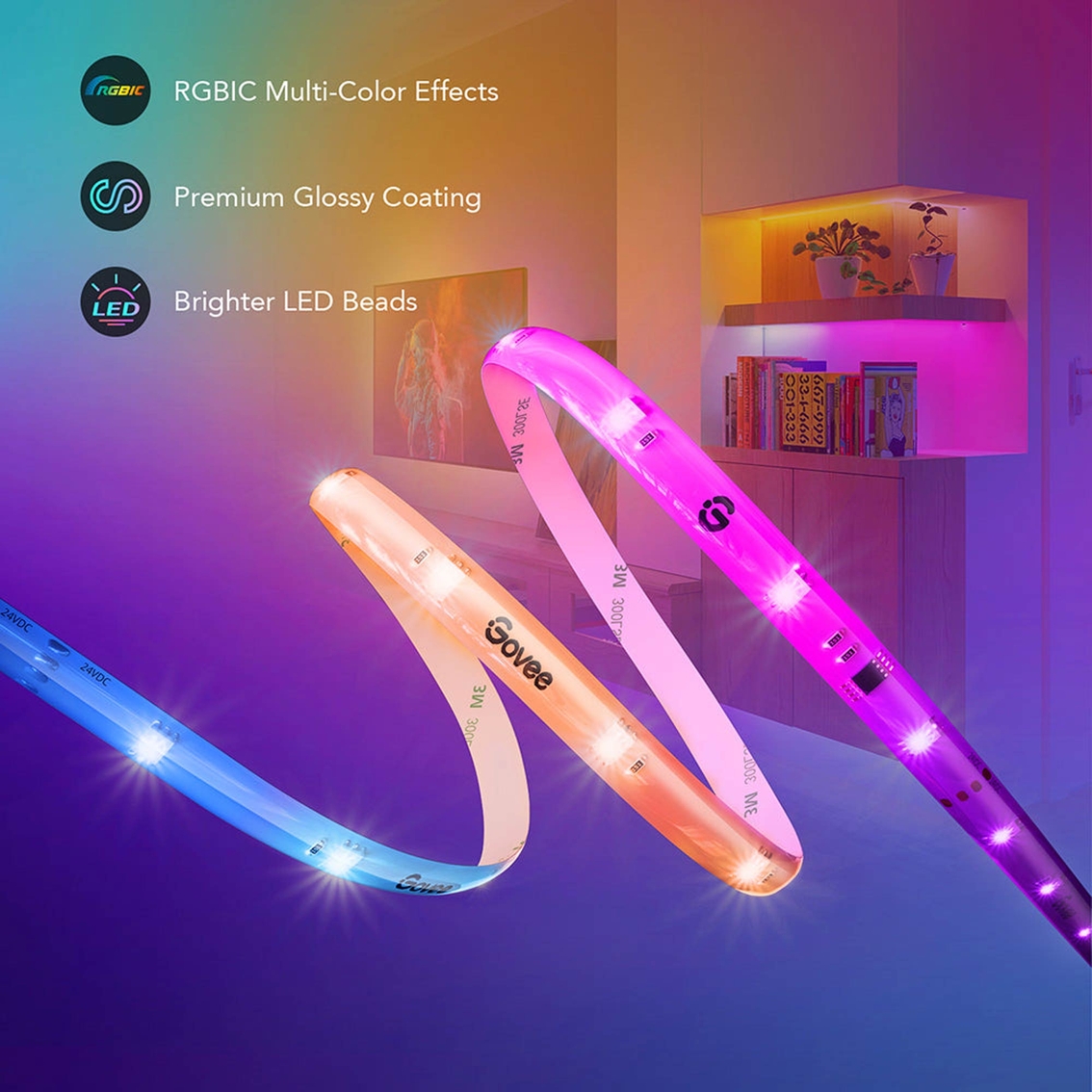 Ruban LED Govee - 20m, Bluetooth (Via Coupon - Vendeur Tiers