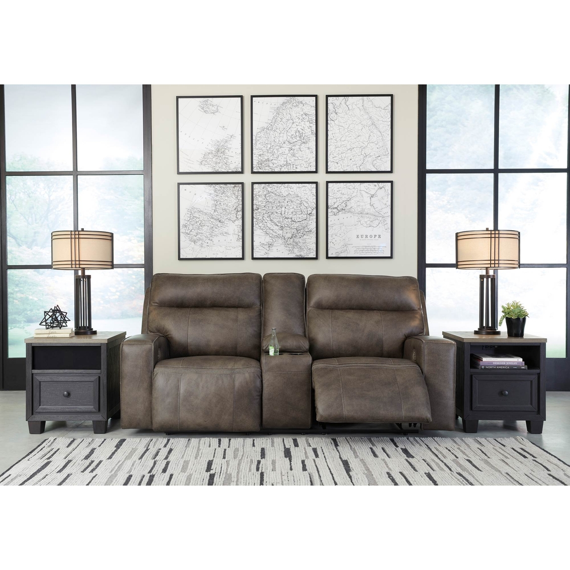 Signature Design by Ashley Game Plan Power Reclining Loveseat - Image 6 of 9