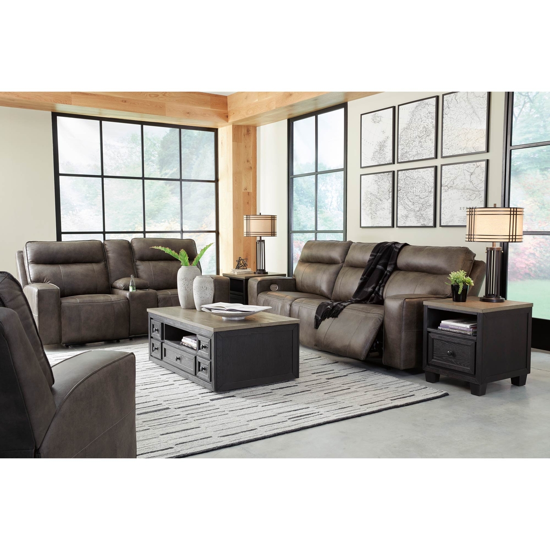 Signature Design by Ashley Game Plan Power Reclining Loveseat - Image 9 of 9