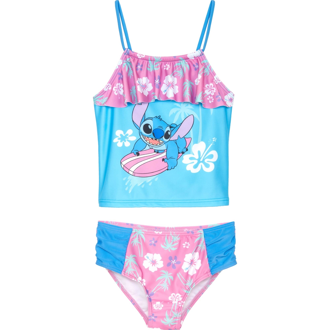 Disney Little Girls Stitch Girls 2 Pc. Tankini Swim Set | Girls 4-6x ...