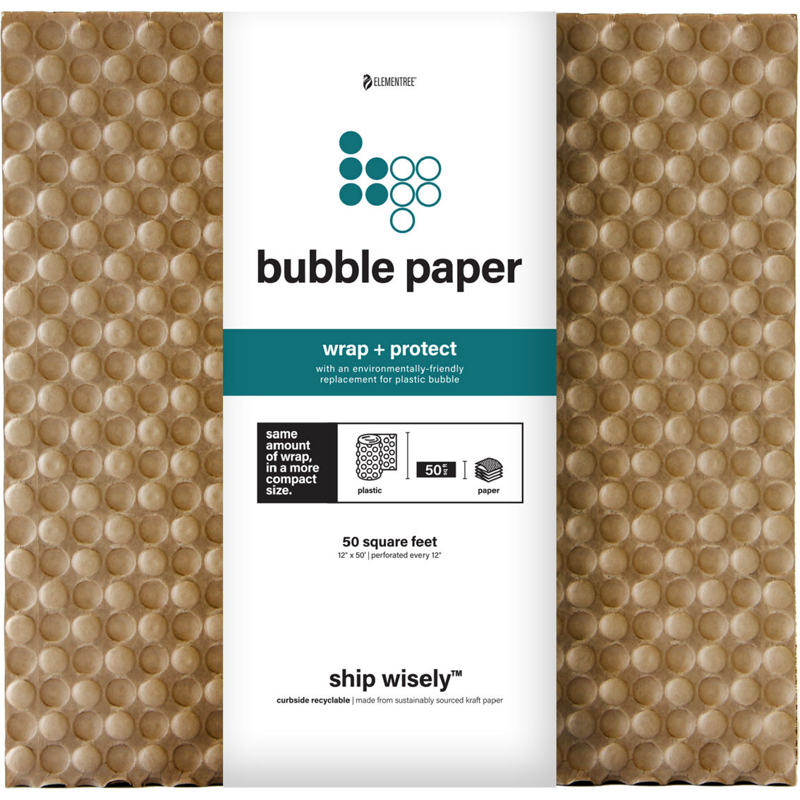 Paris Paper Bubble Wrap Fanfold Packing Paper 50 Ft., Paper Products, Household