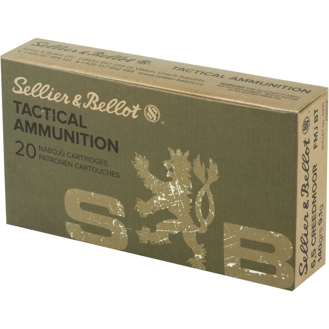 Sellier & Bellot 6.5 Creedmoor 140 Gr. Full Metal Jacket 20 Rounds - Image 4 of 4