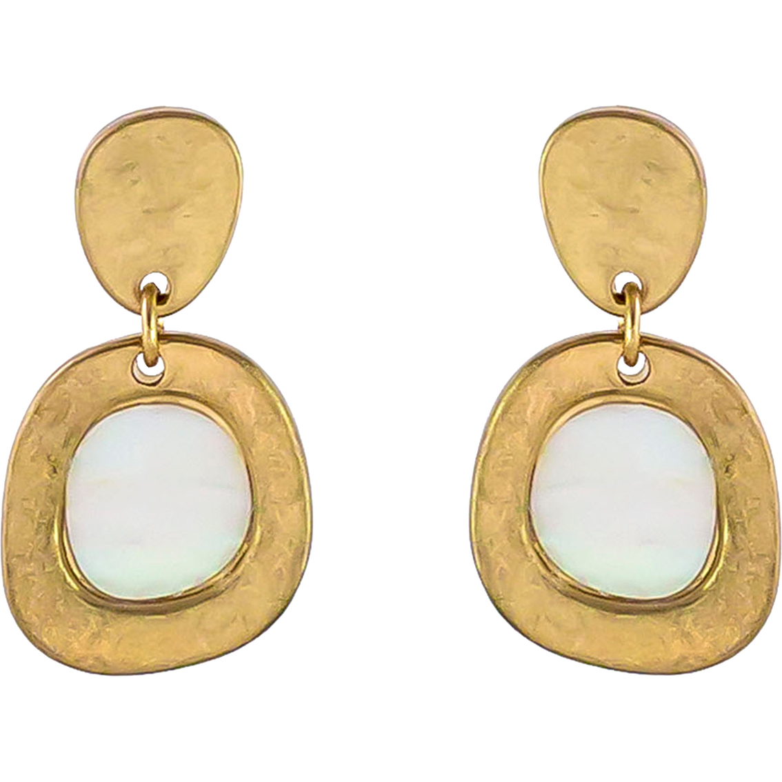 Carol Dauplaise White Shell Inlay Earrings | Fashion Earrings | Jewelry ...