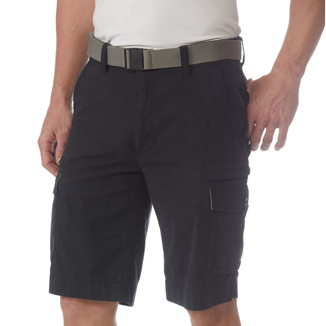 Wearfirst Stretch Cotton Nylon Belted Cargo Shorts Shorts Clothing