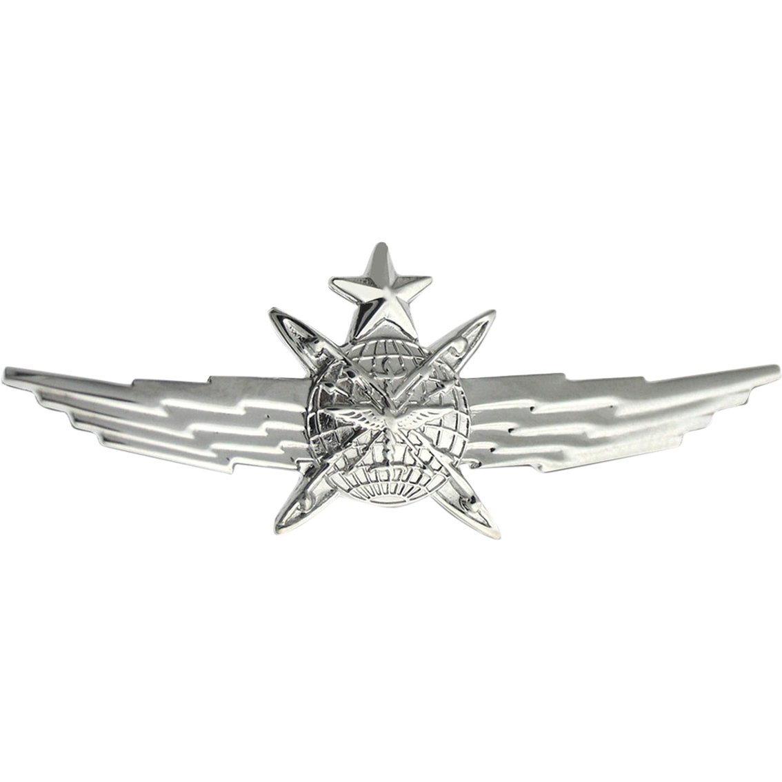 US AIR FORCE SENIOR CYBERSPACE SUPPORT PIN REGULATION SIZE INTERNET MILLITARY 