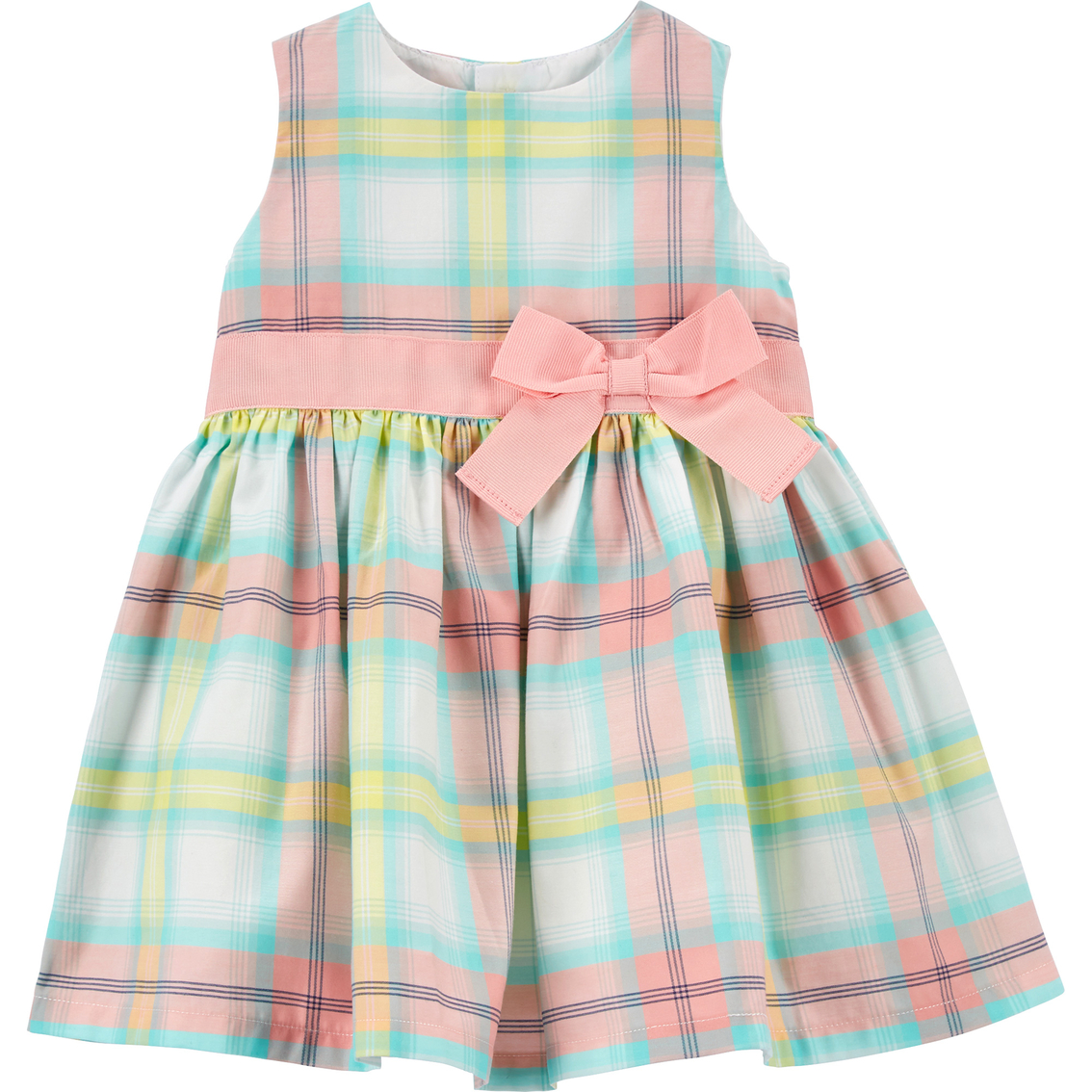Carter's Infant Girls Plaid Sateen Dress | Baby Girl 0-24 Months ...