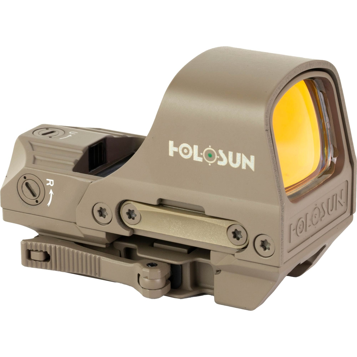 Holosun 510C Solar 1x 32 MOA Ring/2 MOA Green Dot Sight Side Battery FDE - Image 2 of 3