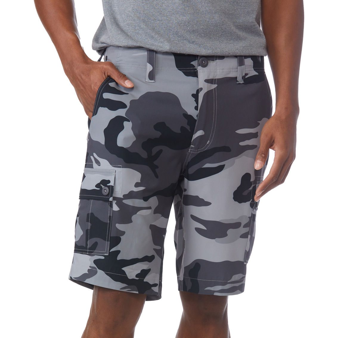 Wearfirst Stretch Poly Spandex Camo Cargo Shorts | Shorts | Clothing ...