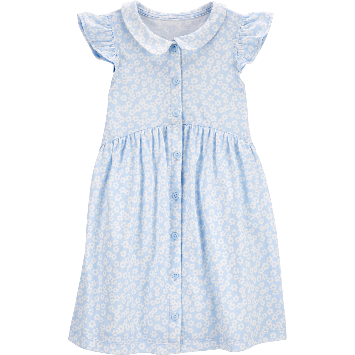 Carter's Toddler Girls Blue Floral Button Front Dress | Toddler Girls ...