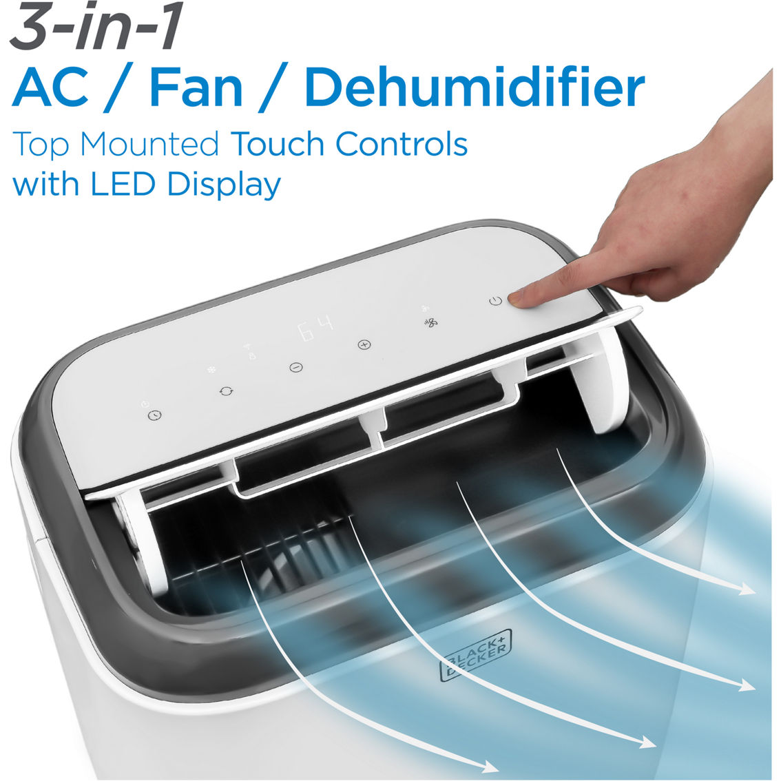 Black + Decker 5,000 BTU (SACC/CEC) Portable Air Conditioner - Image 3 of 7