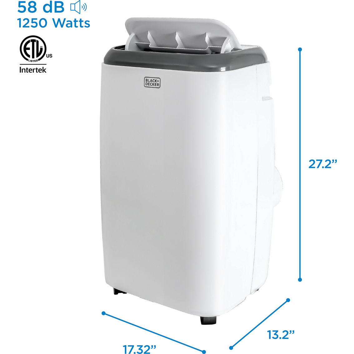 Black + Decker 10,000 BTU (SACC/CEC) Portable Air Conditioner with Heat and Remote - Image 2 of 7