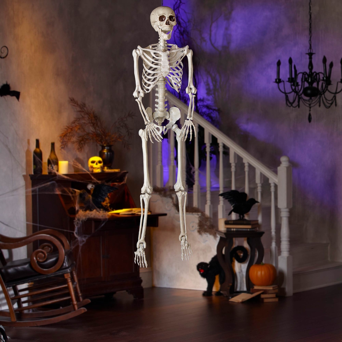 Gemmy 5 Ft. Skeleton With Open Mouth | Halloween | Household | Shop The ...