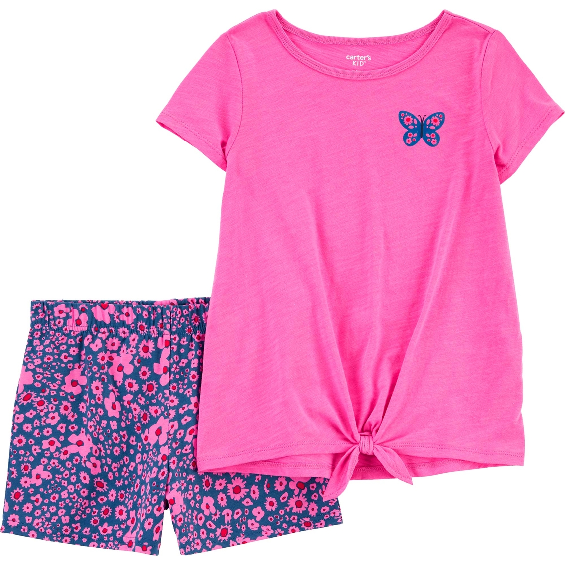 Carter's Little Girls Butterfly Tee And Shorts 2 Pc. Set | Girls 4-6x ...