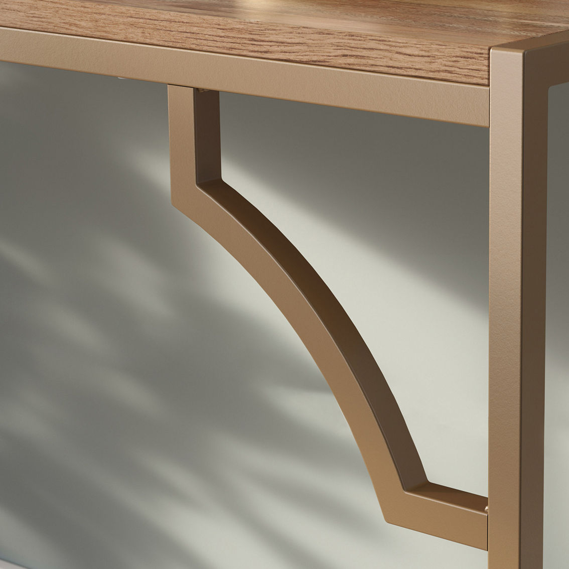 Sauder International Lux Metal & Wood Writing Desk - Image 5 of 6