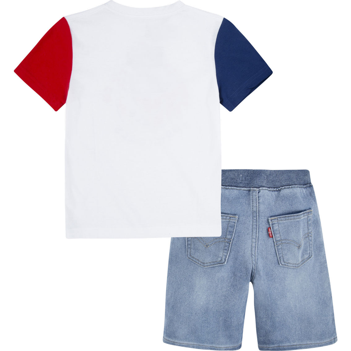Levi's Little Boys Americana Smiley Tee and Shorts 2 pc. Set - Image 2 of 5