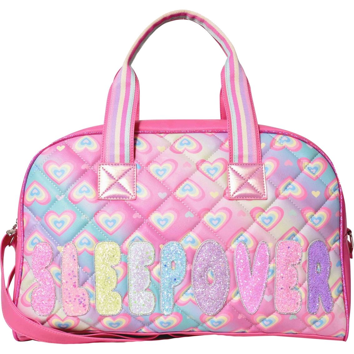 Omg Accessories Rainbow Hearts Sleepover Duffle Bag | Luggage ...