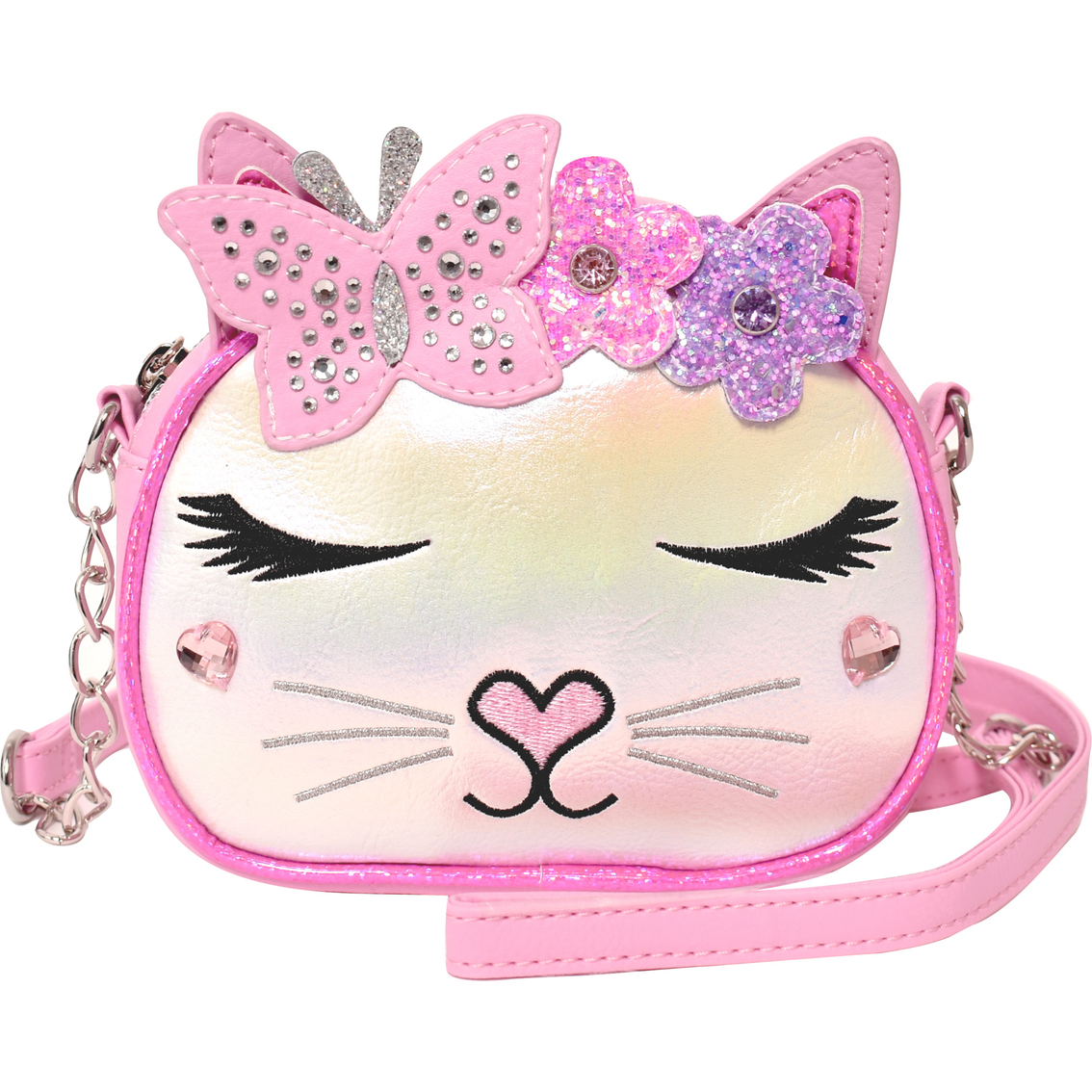 Omg Accessories Girls Bella Kitty Butterfly And Flower Crown Rounded ...