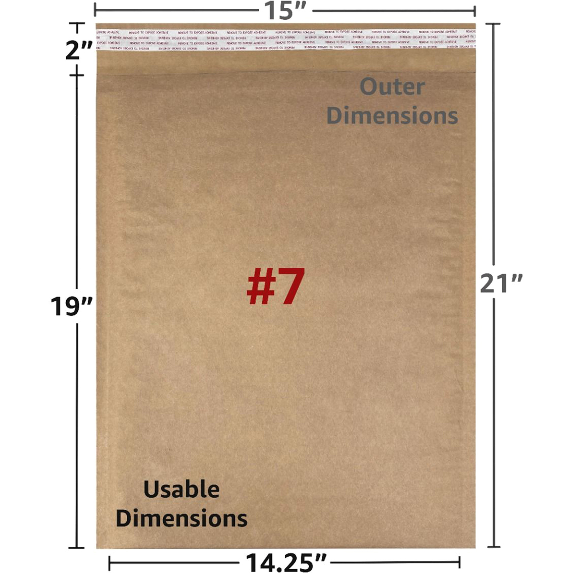 uBoxes Honeycomb Padded Shipping Envelope #7 14.25 x 19 in. Pack of 30 - Image 4 of 4