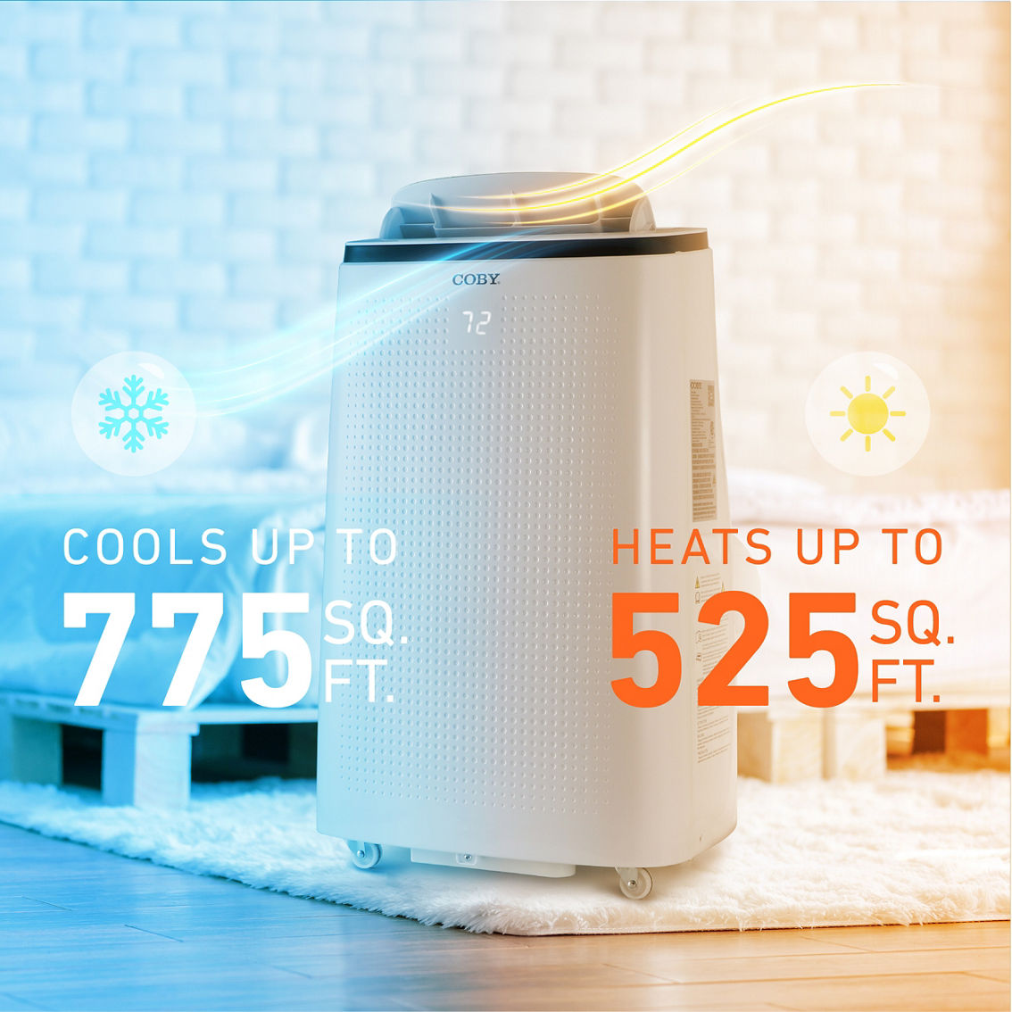 Coby Portable Air Conditioner 4-in-1 Heater, Dehumidifier, Fan, Air Conditioner - Image 2 of 3