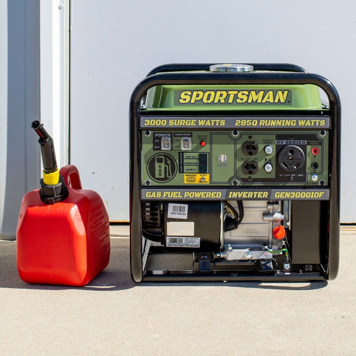 Sportsman 3000 Surge Watts Open Frame Portable Gasoline Inverter Generator - Image 5 of 8