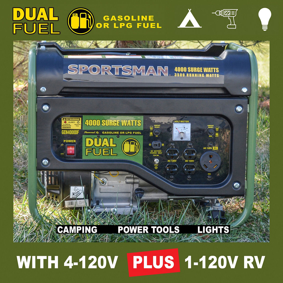 Sportsman 4000 Watt Dual Fuel Generator - Image 6 of 7