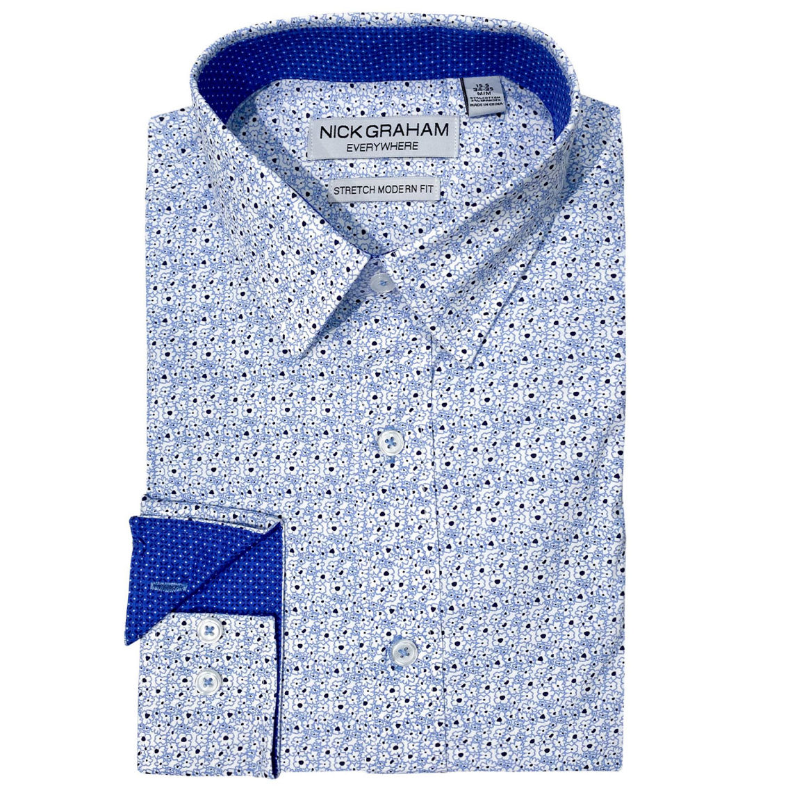 Nick Graham Long Sleeve Outline Daisy Dress Shirt | Shirts | Clothing ...