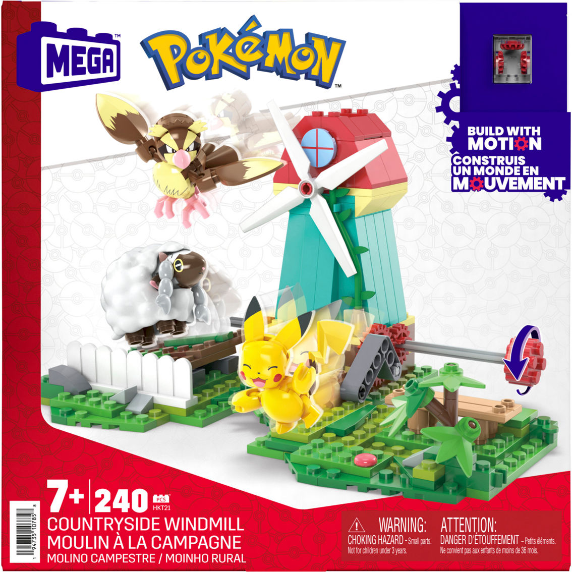 Mattel Mega Pokemon Countryside Windmill, Building Toys