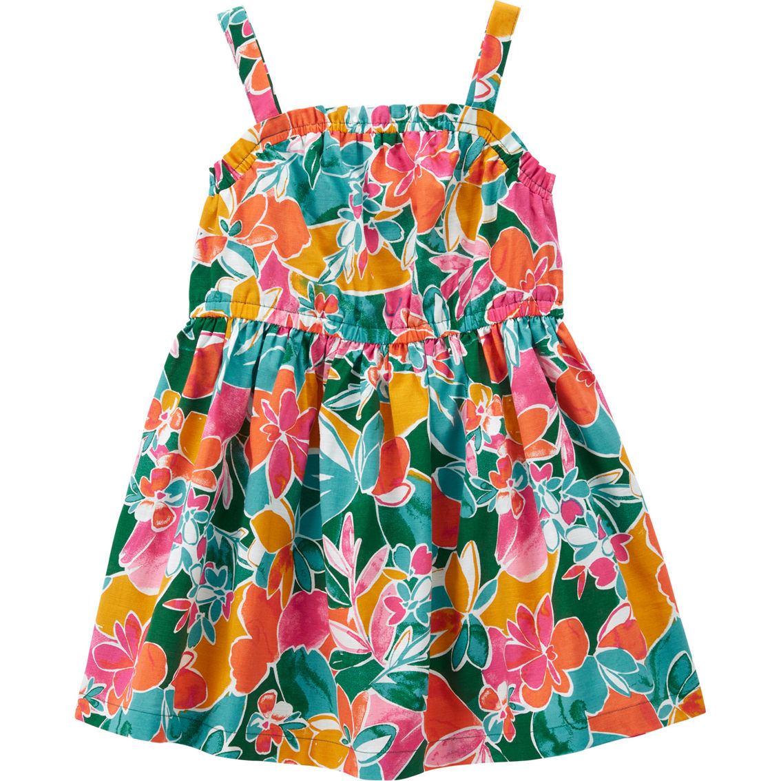 Carter's Toddler Girls Tropical Floral Print Ruffle Sundress | Toddler ...
