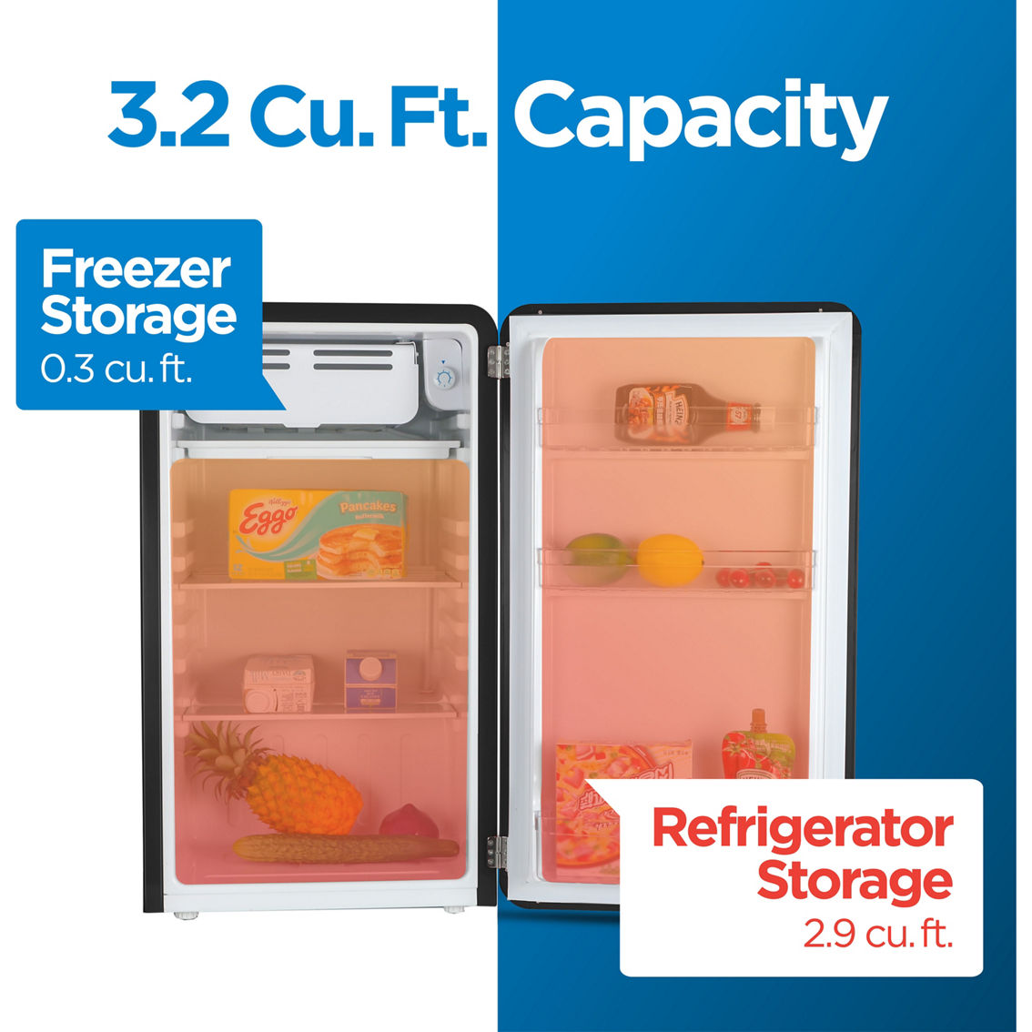 Commercial Cool 3.2 Cubic Foot Retro Refrigerator - Image 3 of 7