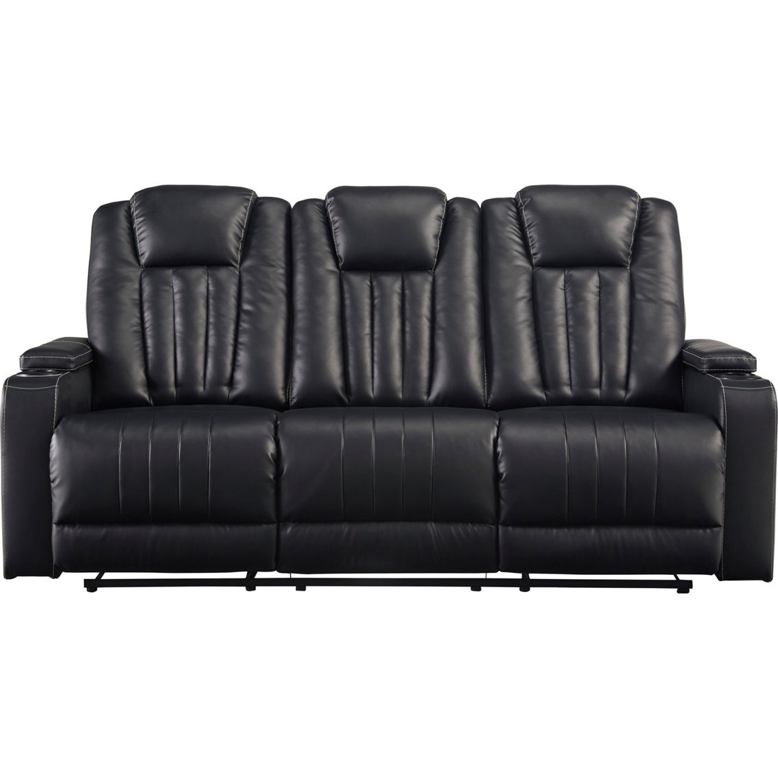 Signature Design by Ashley Center Point Reclining Sofa with Drop Down Table - Image 4 of 10