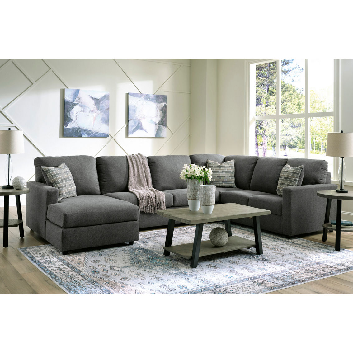 Signature Design by Ashley Edenfield Sectional with Chaise 3 pc. Set - Image 2 of 2
