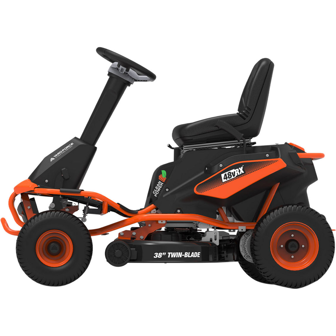 Yard Force 48v Brushless 38 in. Battery-Powered Rear Engine Riding Lawn Mower - Image 4 of 10