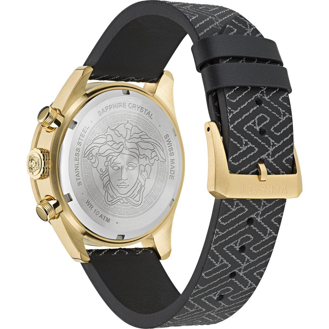 Versace Men's Greca Dome Chrono Leather Watch Ve6k00223 | Leather