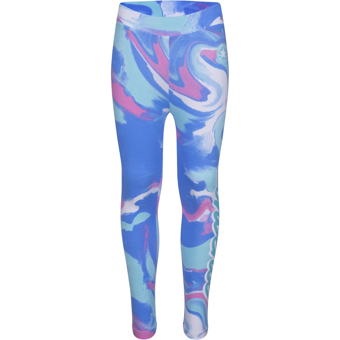 Girls Converse High Rise Printed Junior Legging Uncharted Waters