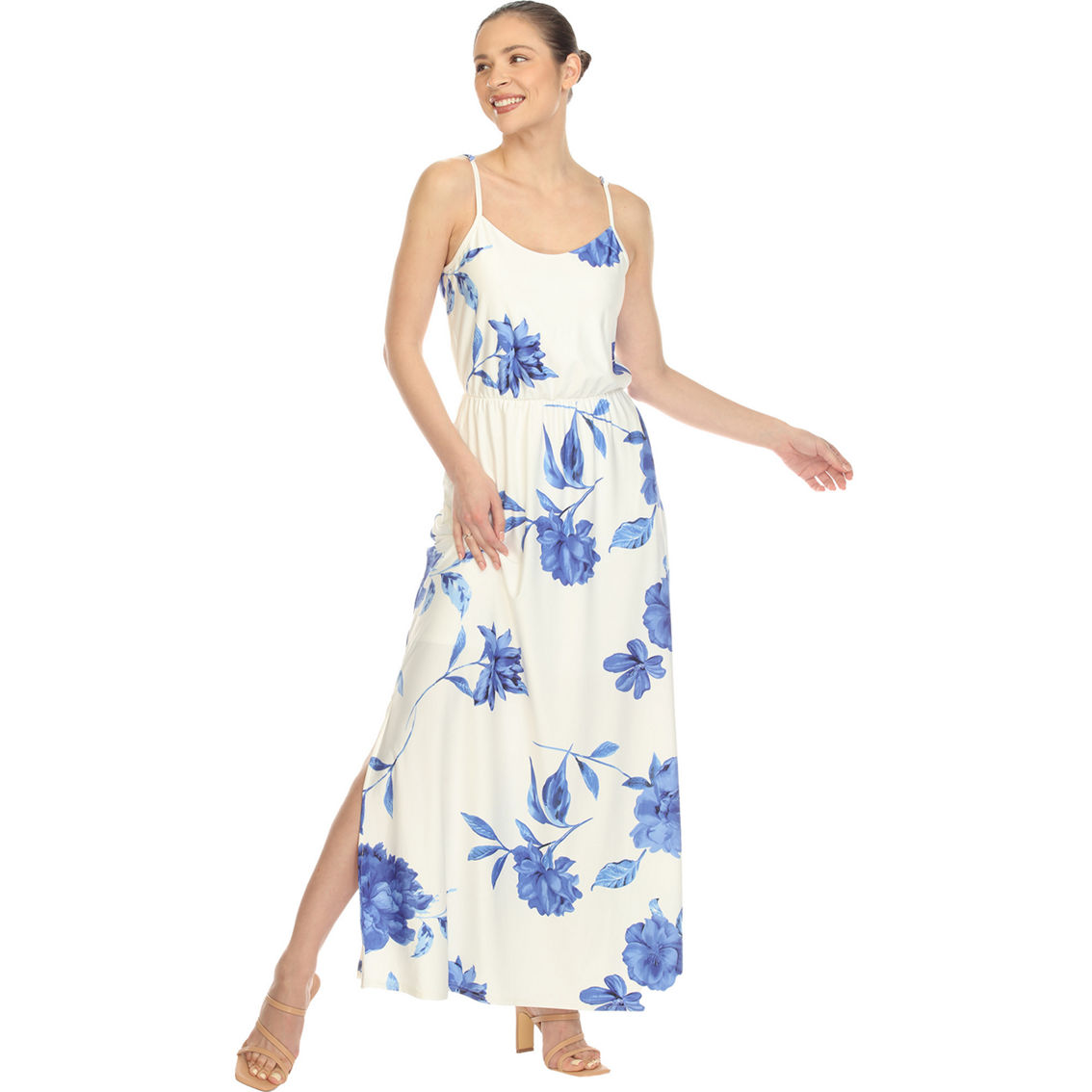White Mark Floral Strap Maxi Dress - Image 2 of 2